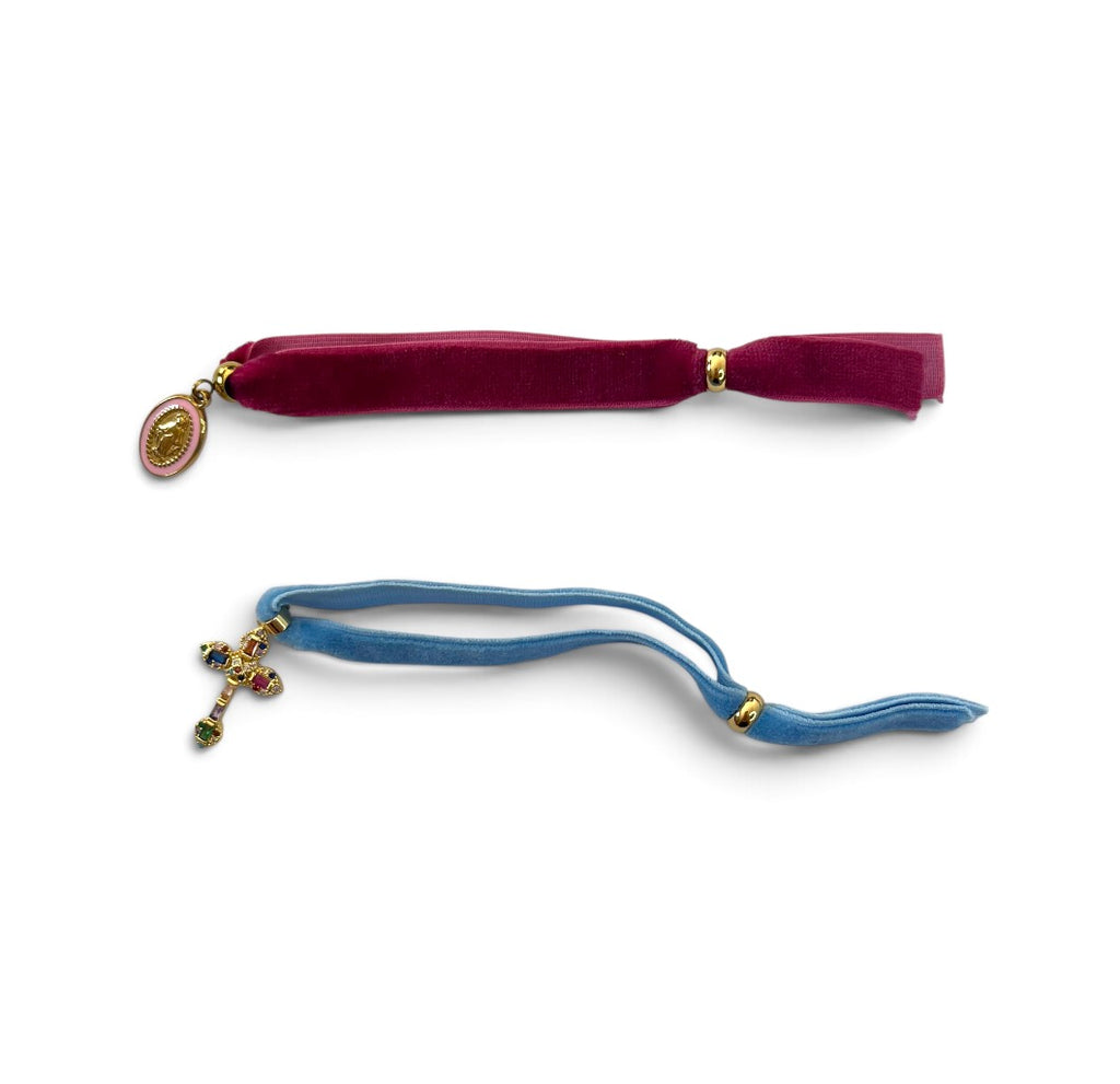 Pulsera terciopelo con charm
