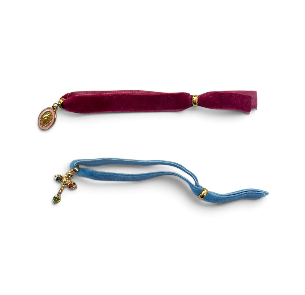 Pulsera terciopelo con charm