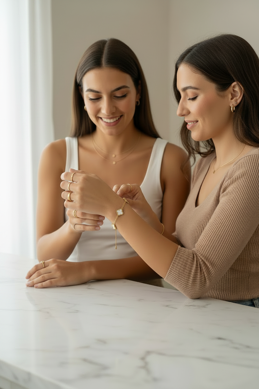 Chicas con pulsera sin artefactos