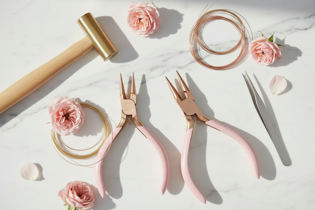 Herramientas de joyería rosas